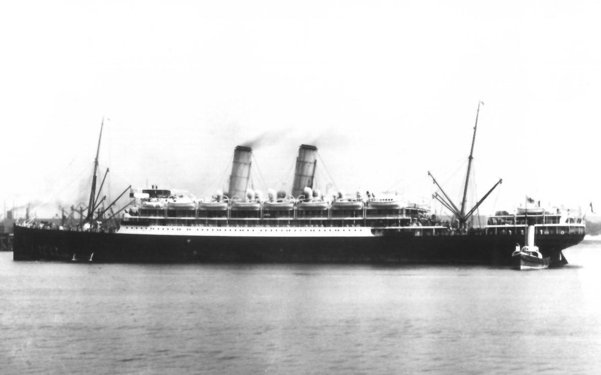 Passenger vessel "Orvieto", built by Workman, Clark & Co - Belfast. Vessel was launched on 6 - 7 - 1909 and completed in November 1909, she took her inaugural voyage from London to Brisbane on 26 - 11 - 1909.

Base Port:  London
Gross Tonnage:  12133
