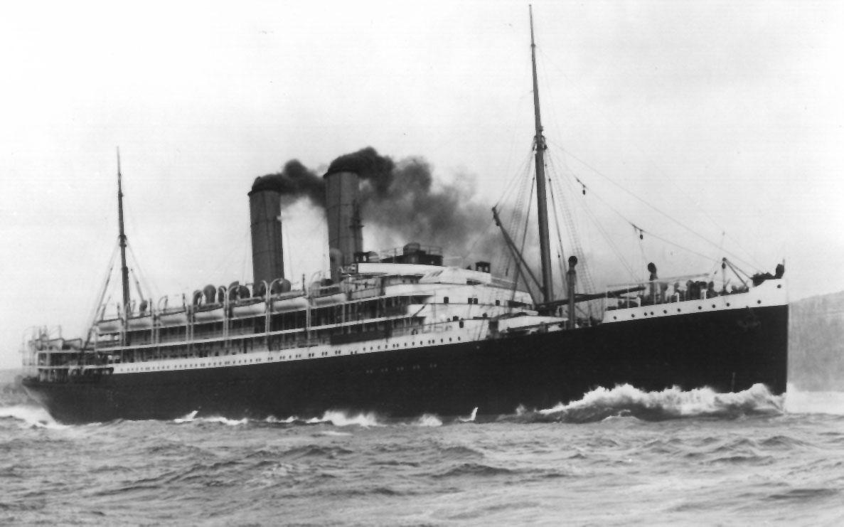 Passenger vessel "Orama", launched on 20-5-1924 by Miss Cook, and completed in October 1924.  Built by Vickers-Armstrong Ltd, Barrow-In-Furness, England.  Owned by Orient Line, she took her inaugural voyage on 15 November 1924 from London - Brisbane.  Ves