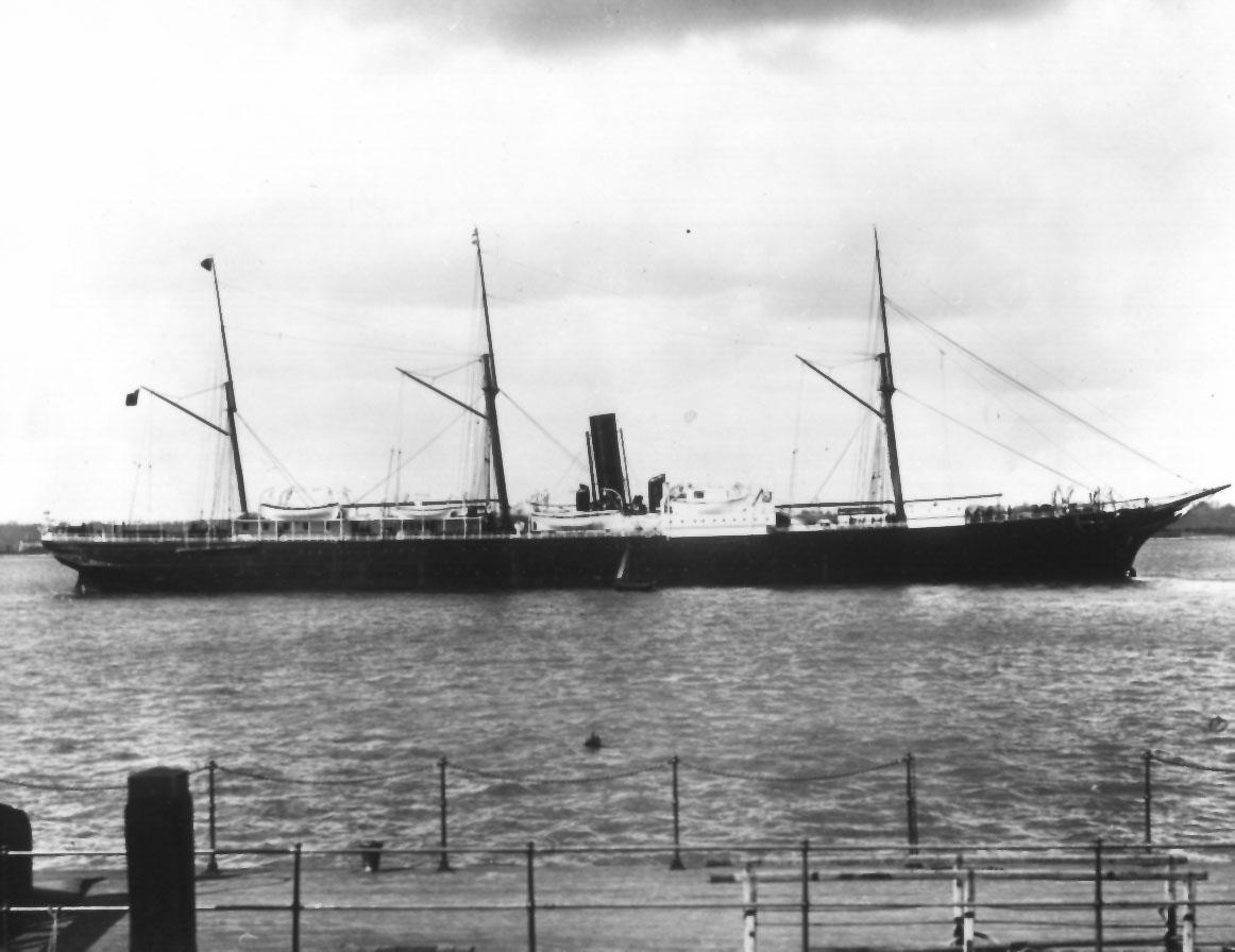 Passenger vessel "Lusitania", built in 1871 by Laird Brothers - Birkenhead.  Owned by Orient Steam Navigation Co Ltd.
Official Number:  65888
Tonnage:  2494 net, 3877 gross
Dimensions:  length 379'9", breadth 41'3", draught 35'2"
Port Of Registry:  Li