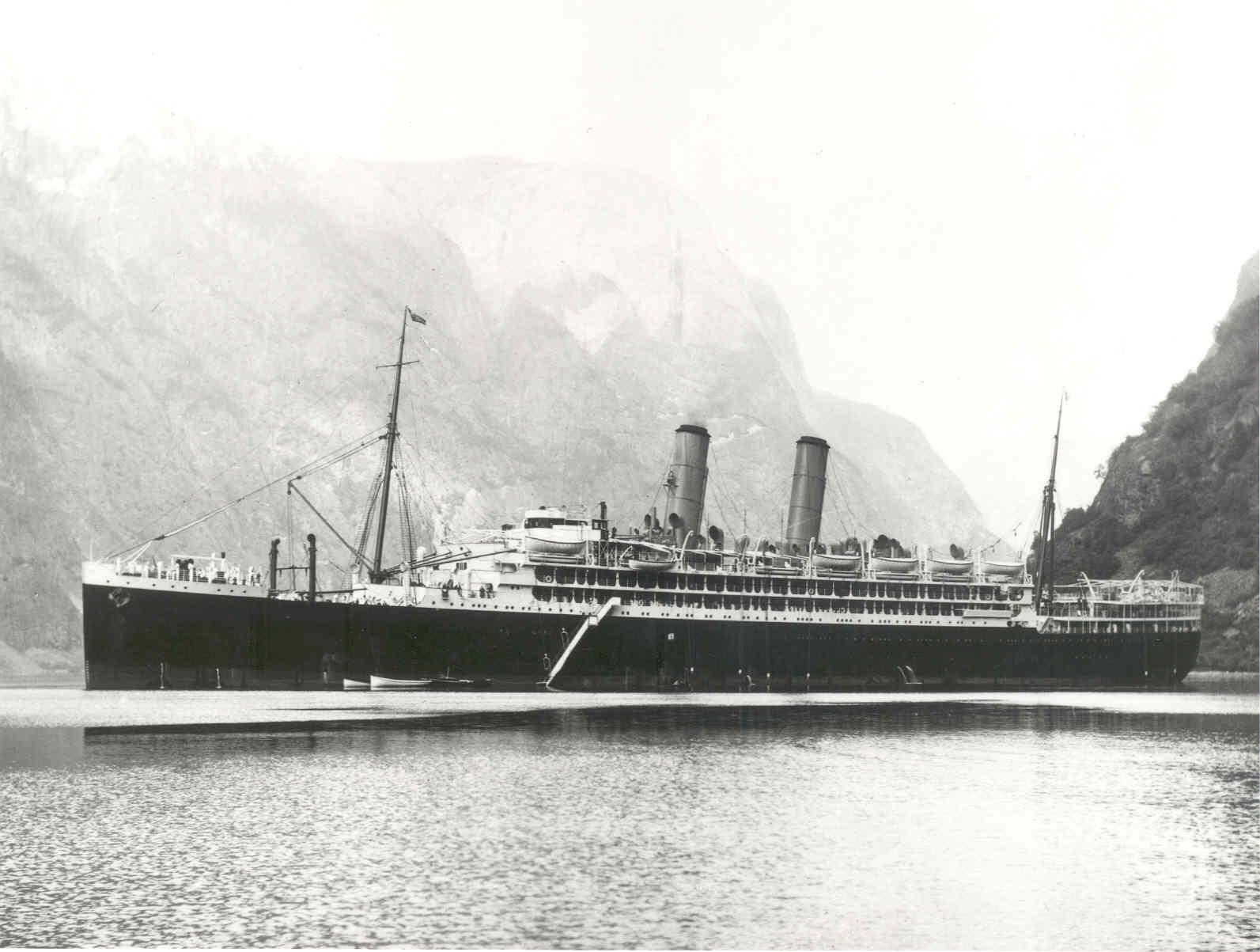 Passenger Vessel "Ormonde", launched February 1917 and completed in October 1917.  Built by John Brown & Co, Glasgow, Scotland.  This vessel took her inaugural voyage on 15 November 1918 from London - Brisbane.  Owned by Orient Line.
Base Port:  London
