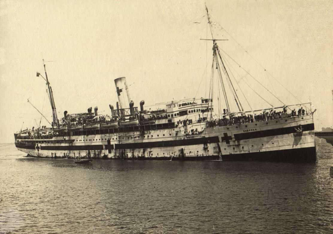 Passenger vessel "Karoola", built by Harland & Wolff, Belfast in 1909.  F.V.  Sydney, Melbourne, Adelaide, Albany and Fremantle, 25 September 1909.  The vessel was requisitioned as a troopship in May 1915; converted  to a hospital  ship three months later