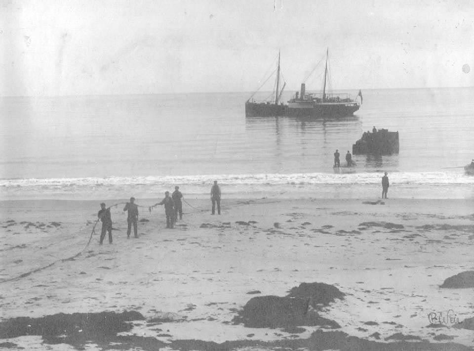 Steamship "Governor musgrave", built in 1874 by Mort's Dock & Engineering Co for the Marine Board of SA.  For many years this vessel was employed for all kinds of coastal service; repairs to jetties, investigating and attending wrecks, delivering stores t