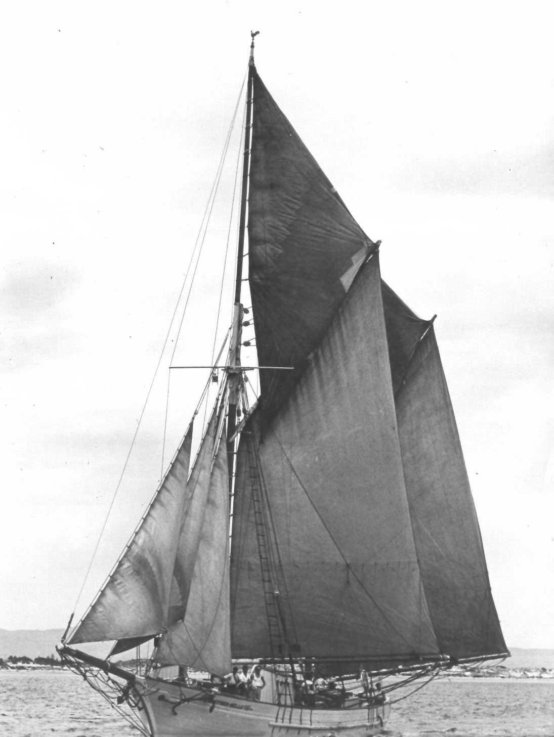 Ronald Parsons' book "Ketches of South Australia" describes "Heather Belle" as a wooden ketch, built in 1905 for H Heather in Hobart.  It was later sold to H Jones & co Ltd, by early 1920's was owned by BJ Boxall.  Destroyed by fire at wallaroo, May 18, 1
