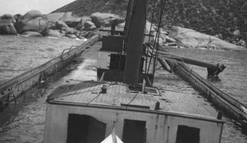 As the Stenhouse Bay breakwater, 1933.