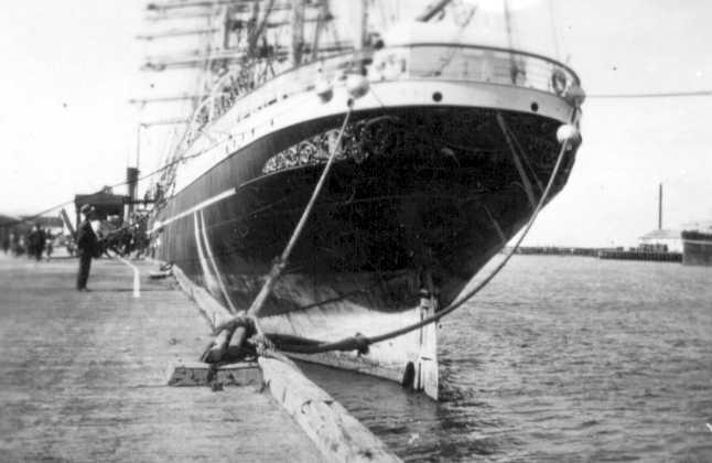 Built in 1921. Moored at Port Adelaide. A stern view.