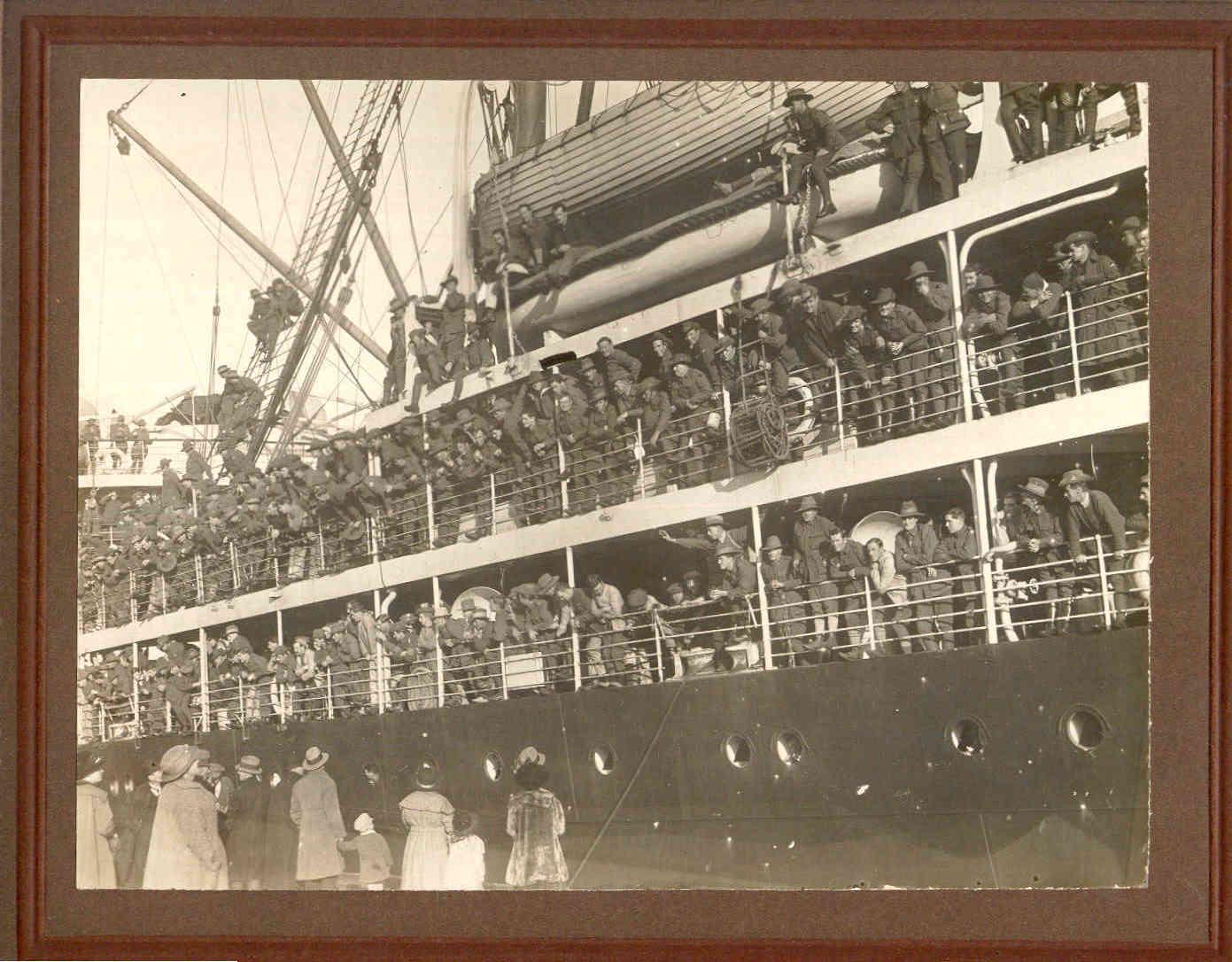 Maiden voyage, 1919, with return troops.