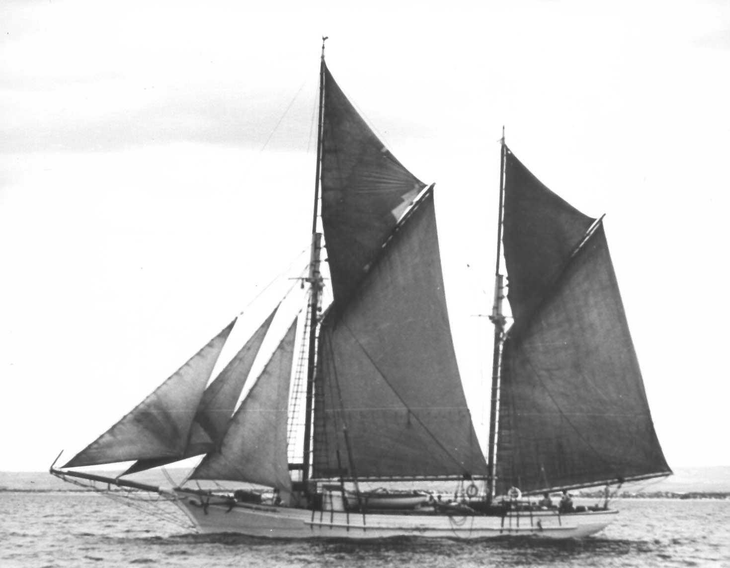 Ronald Parsons' book "Ketches of South Australia" describes "Heather Belle" as a wooden ketch, built in 1905 for H Heather in Hobart.  It was later sold to H Jones & co Ltd, by early 1920's was owned by BJ Boxall.  Destroyed by fire at Wallaroo, May 18, 1