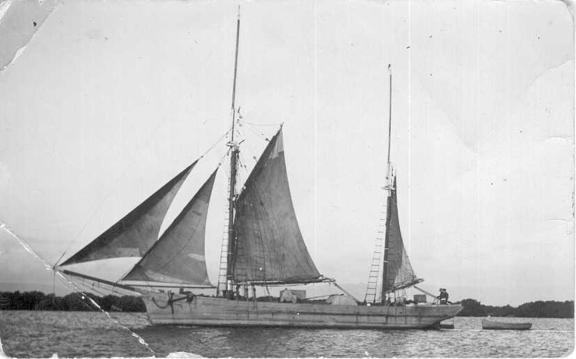 Ketch under sail