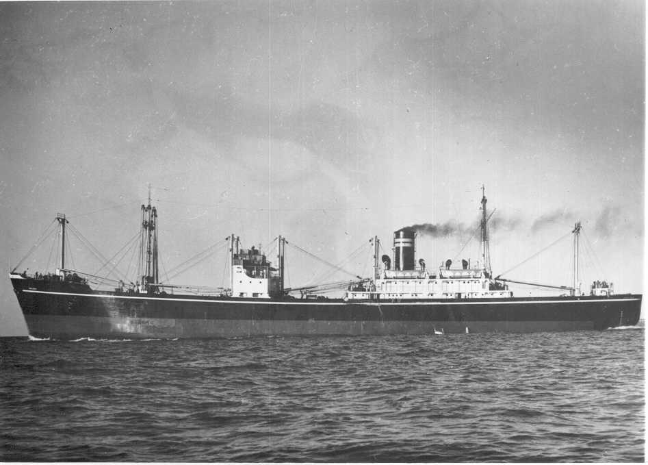 1950 general cargo vessel at sea - photograph missing