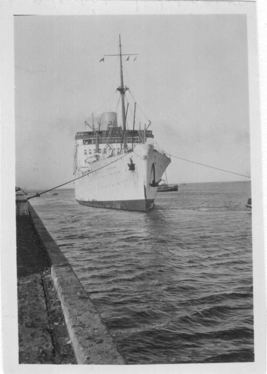 Passenger vessel berthing on Maiden Voyage