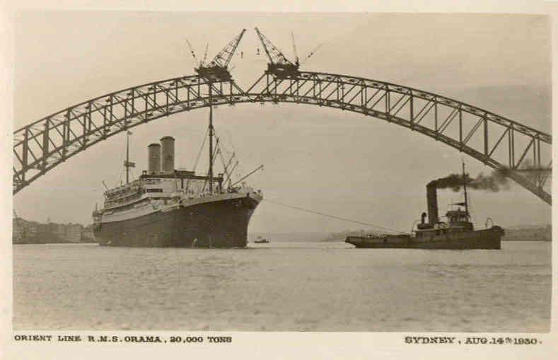 Passenger vessel in Sydney Harbour 14.8.1930