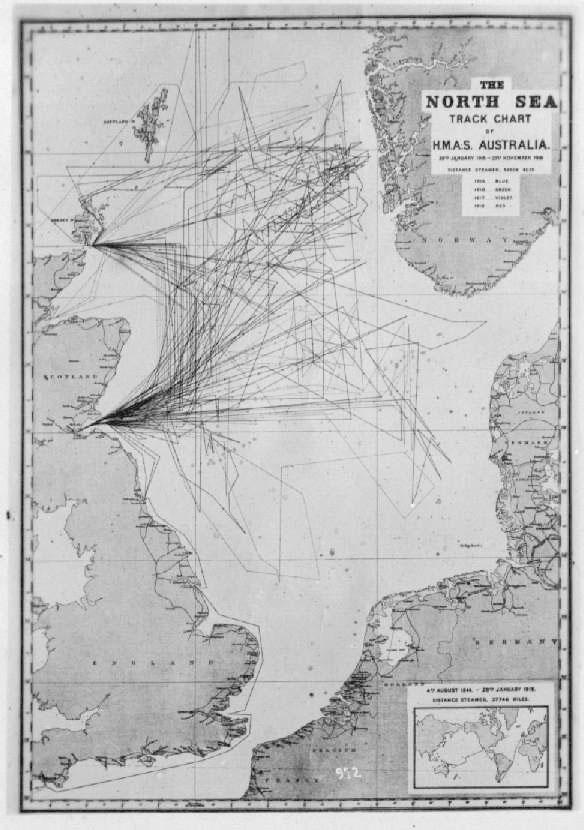 North Sea track chart.