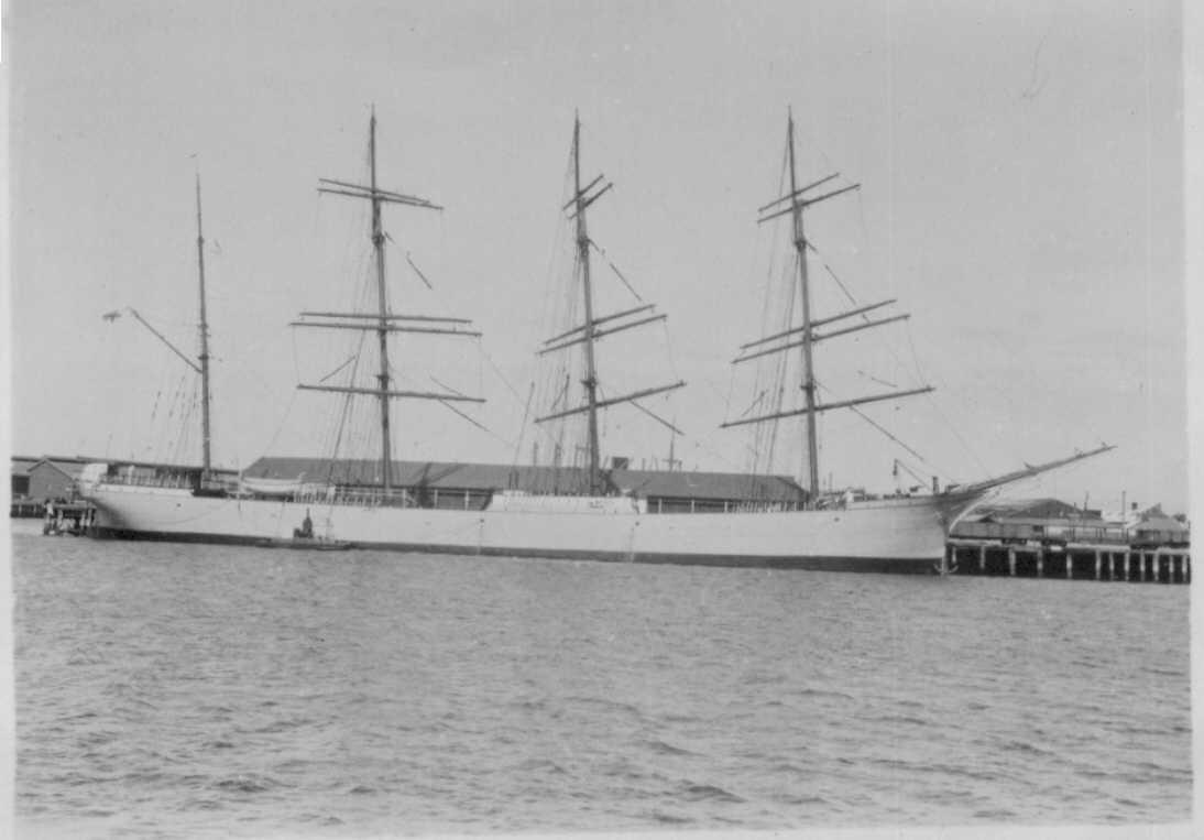 Barque berthed Port Adelaide