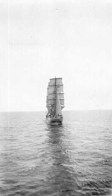 Barque with everything set off Wallaroo