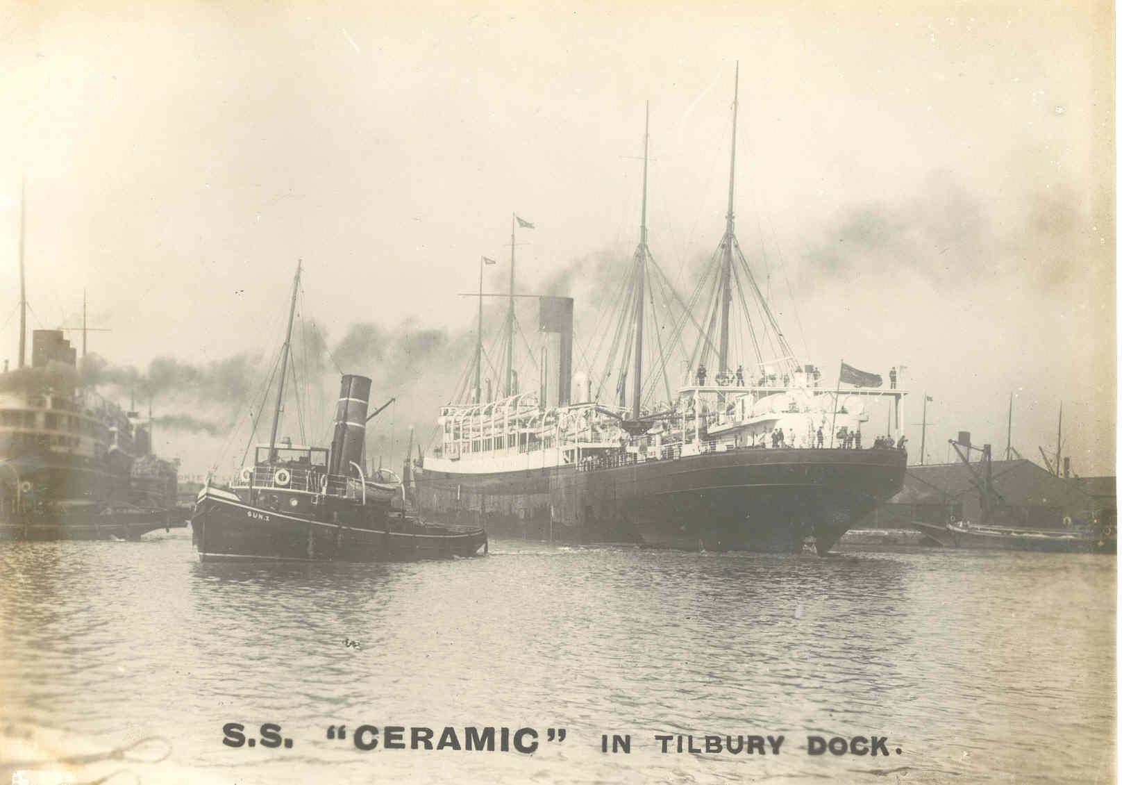 Passenger vessel in Tilbury Dock