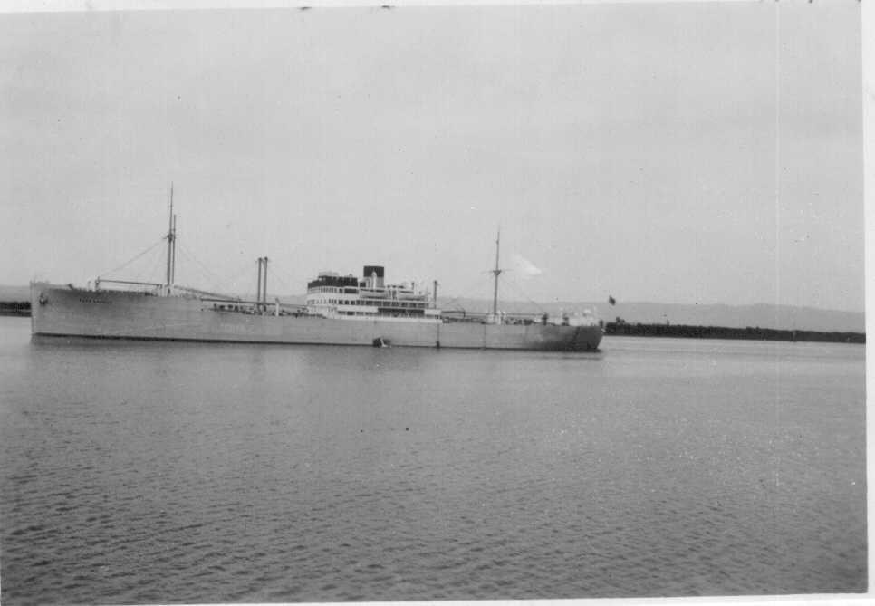 General cargo vessel under way