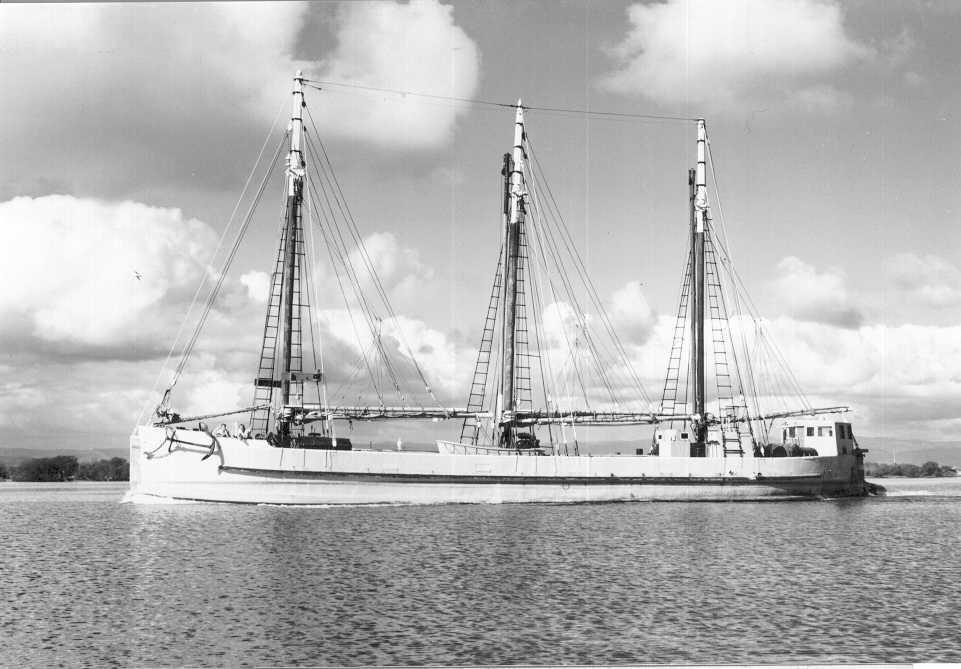 Ketch entering port