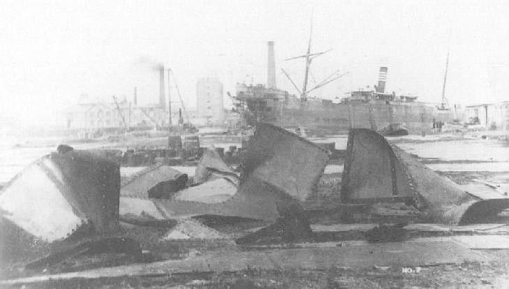 1889 vessel under repairs.