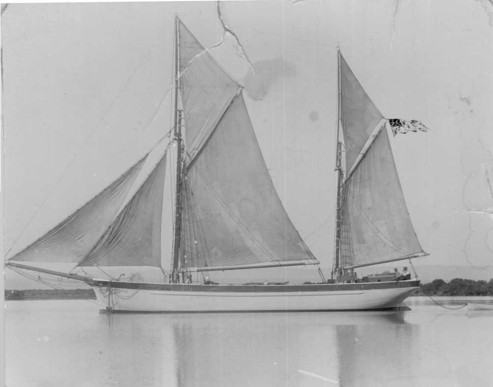 Ketch entering port