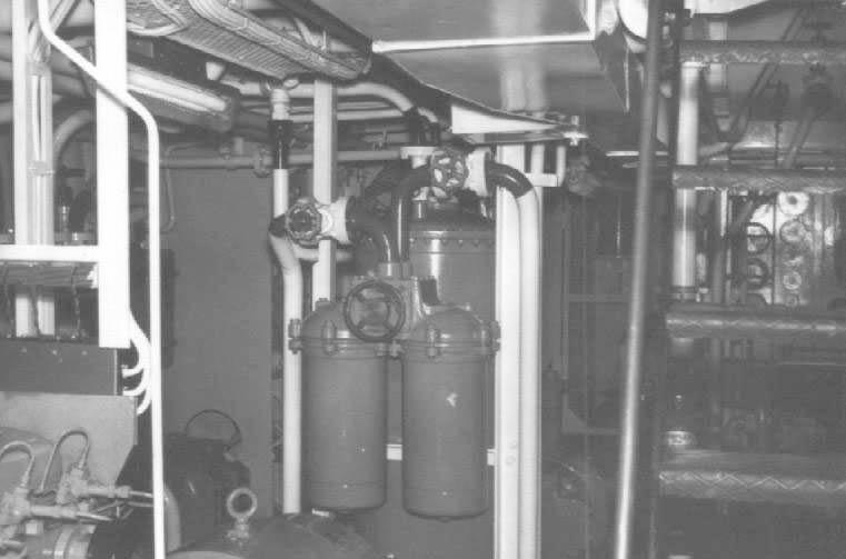 Interior of engine room.