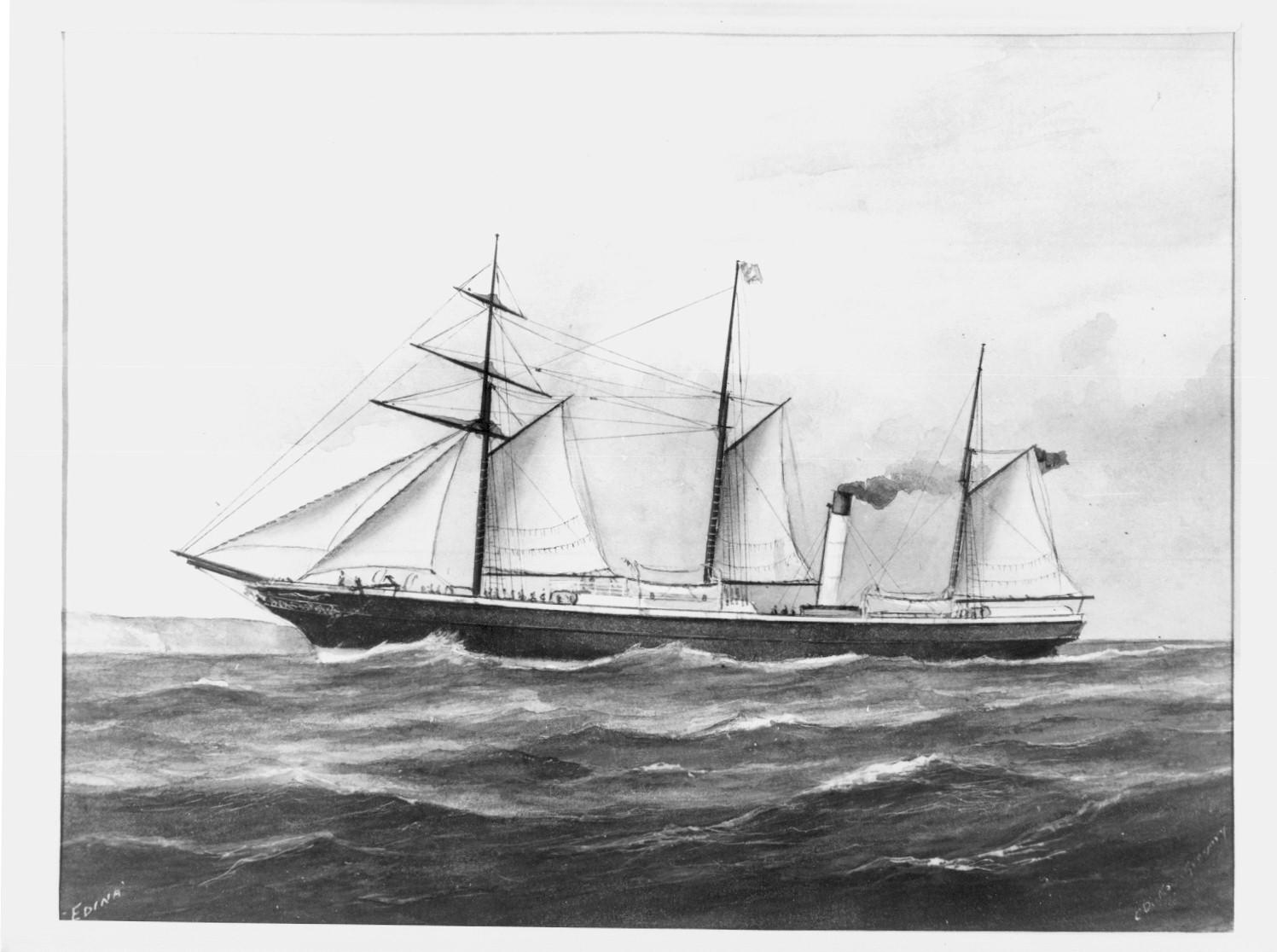 1854 passenger vessel at sea.