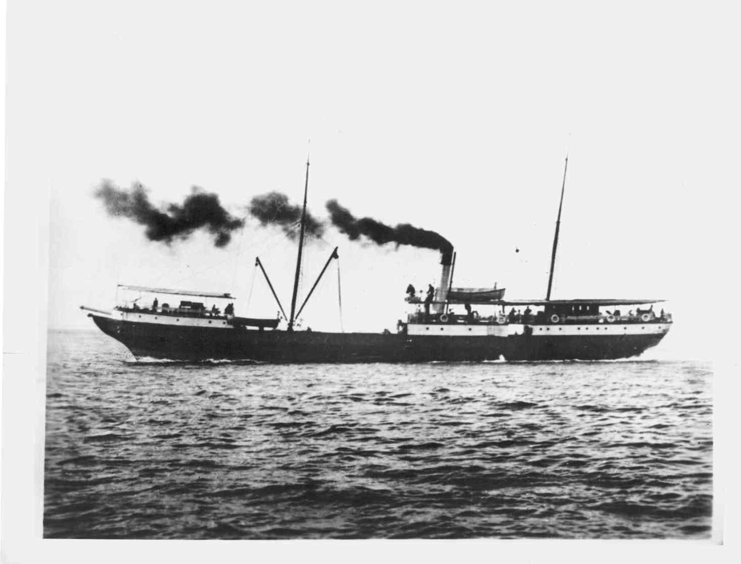 1854 passenger vessel underway.