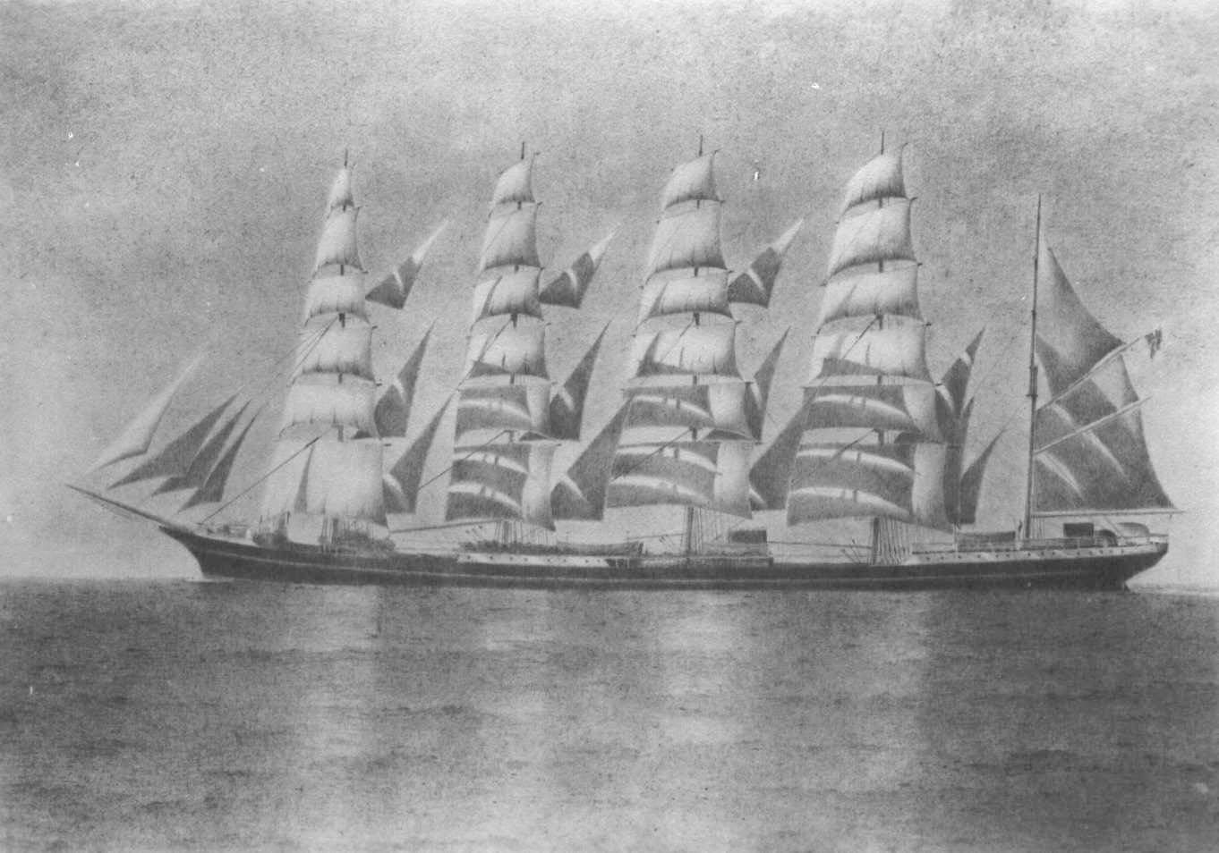 Barque undersail.