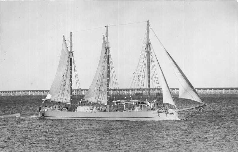 Ketch entering Port River