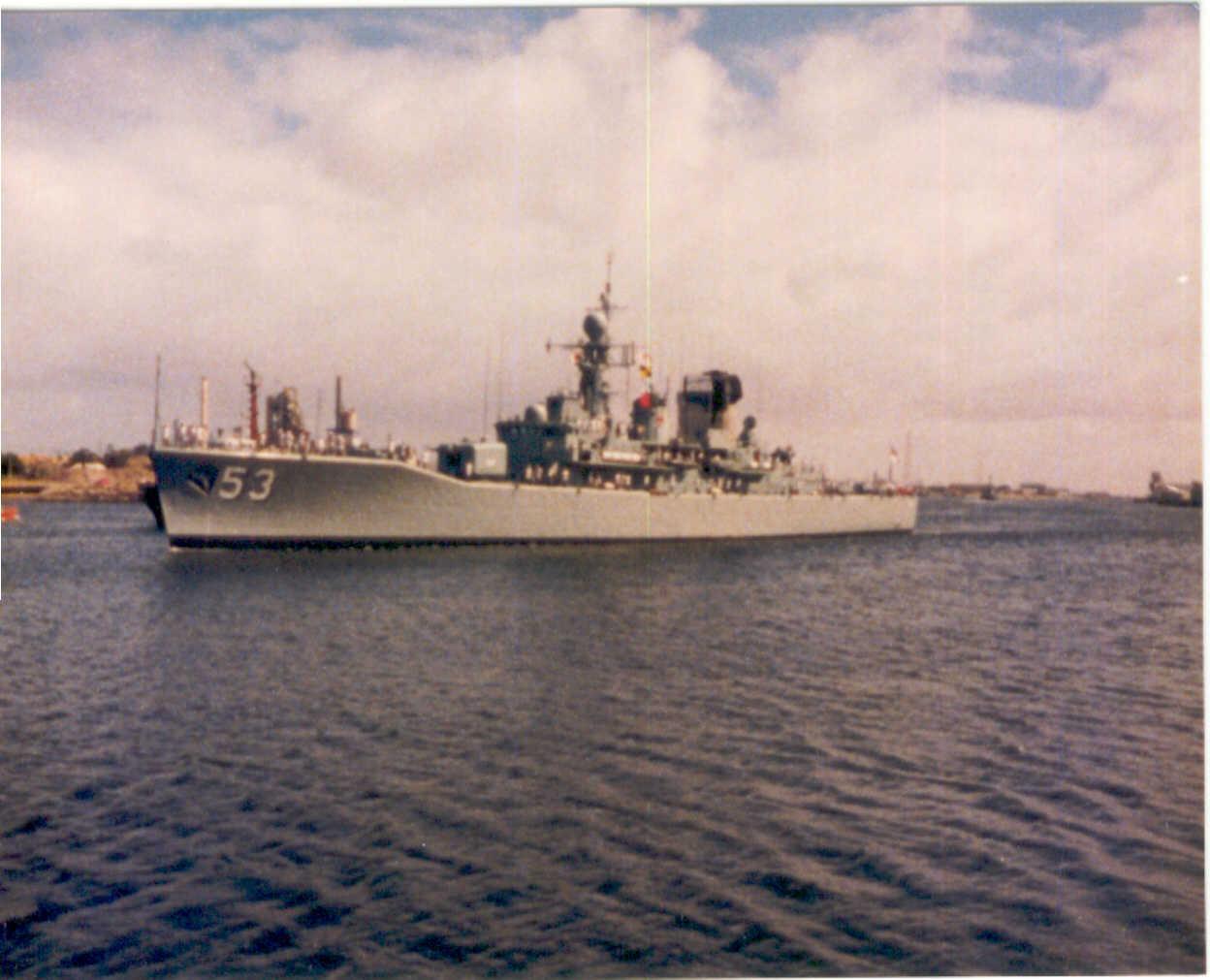 Naval vessel berthed at Port Adelaide