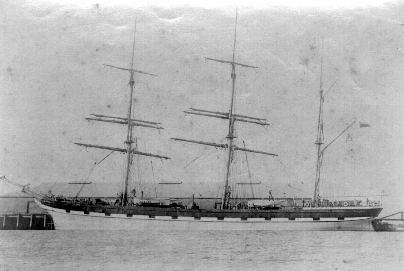 Loch Ness, built in 1869  This image shows vessel at Port with some rowers in foreground.