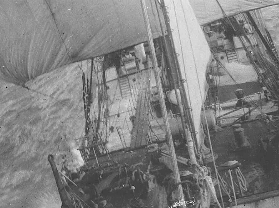 Barque - looking aft from bowsprit