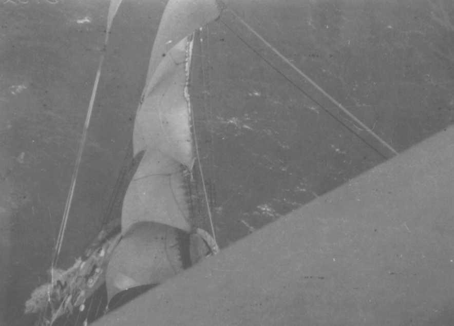 Barque - looking down on the job from foremast