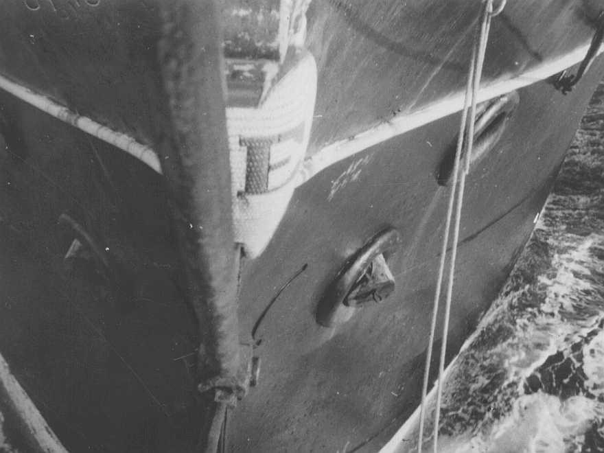 Barque - portside from beneath bowsprit