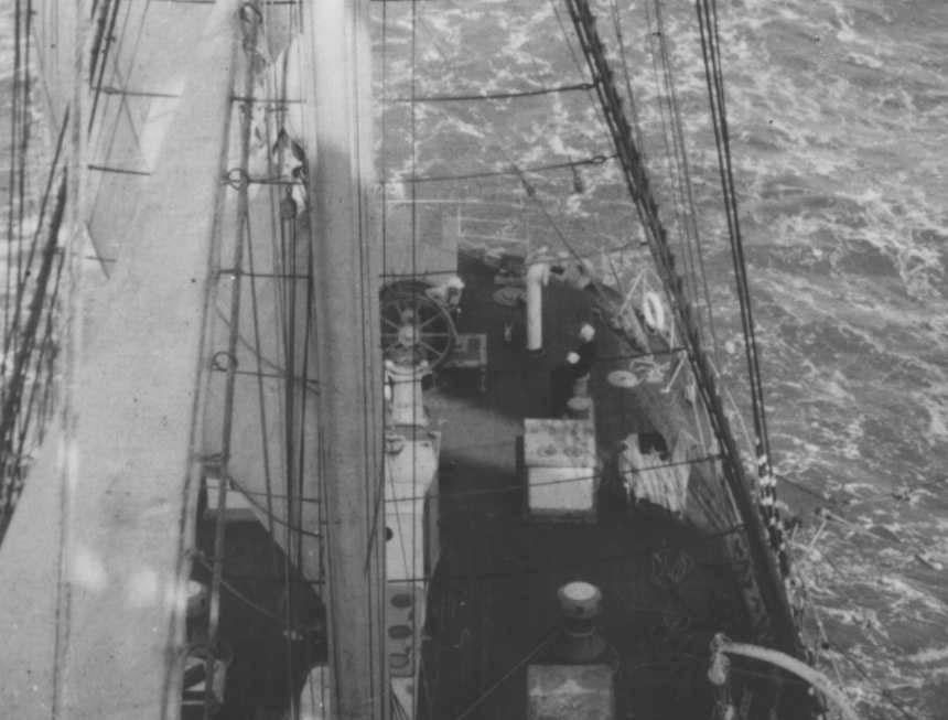 Barque - looking back over poop deck