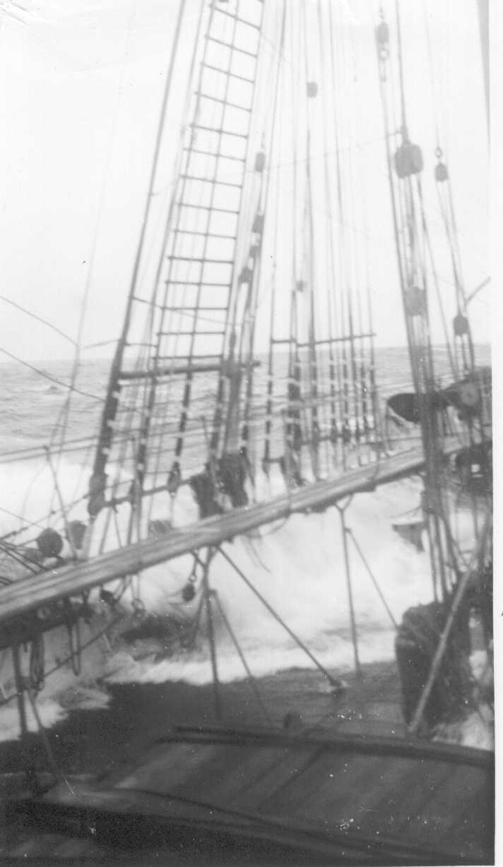 Barque - seas coming on board in the West Winds