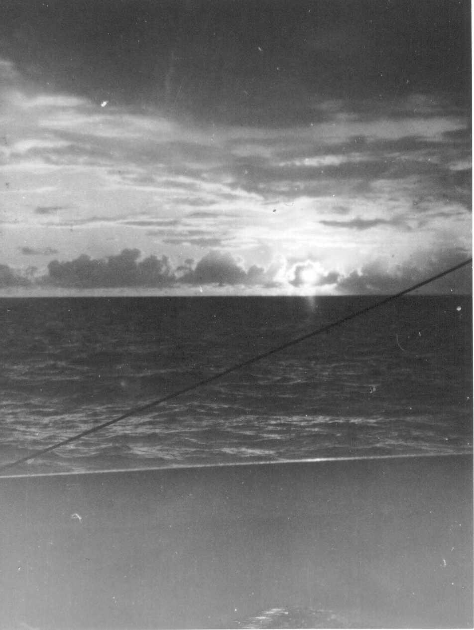 Barque - sunset at sea
