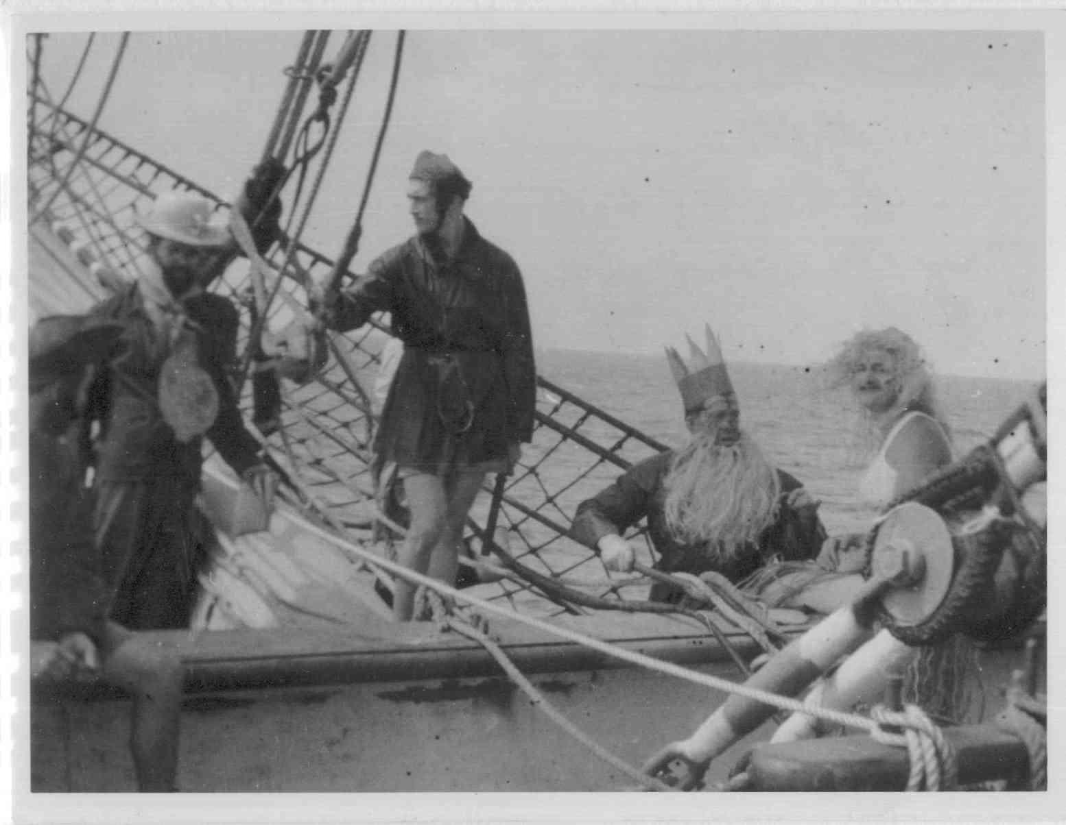 Personnel - Crossing the line, Chief Cook (cop), Tony Newton (Clerk), 2nd Cook (cop), Steward (King Neptune), John Braithwaite (Queen).