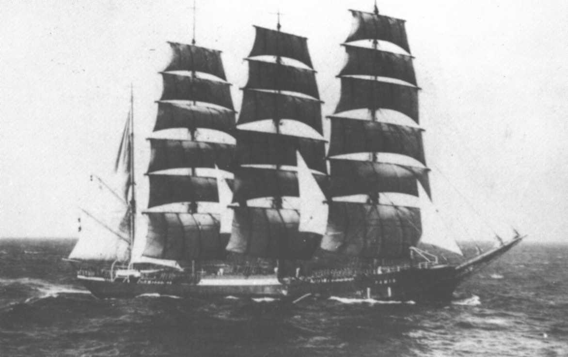 Barque at sea under sail