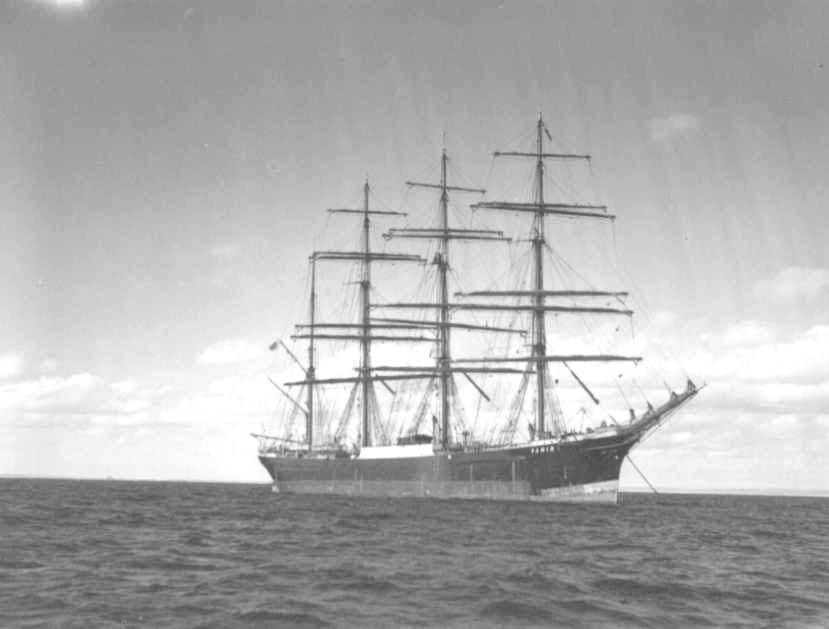 Barque at anchor