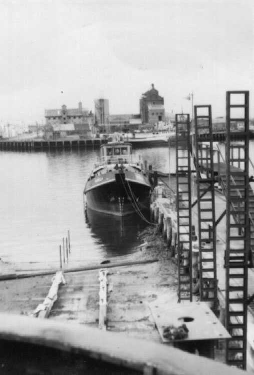 At fitting out jetty, 17/5/1959.