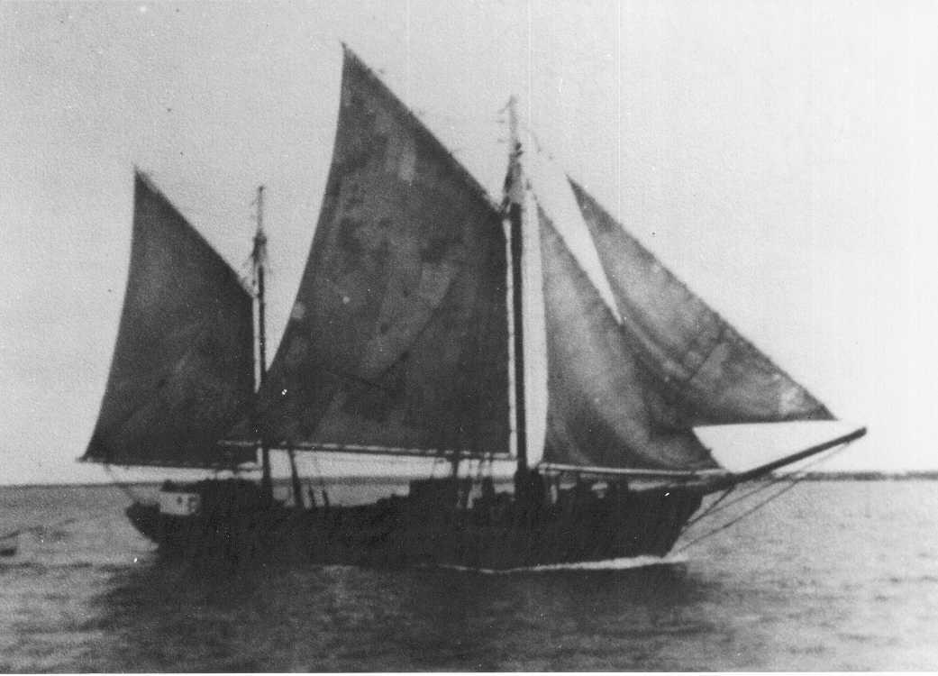 Ketch under sail