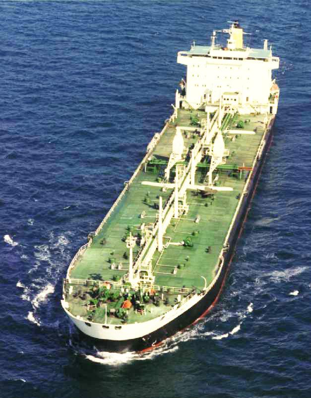 This image shows vessel at sea from above.