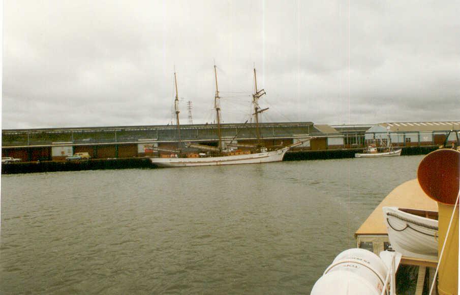 Barque berthed at Melbourne