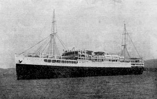 1928 passenger vessel entering port