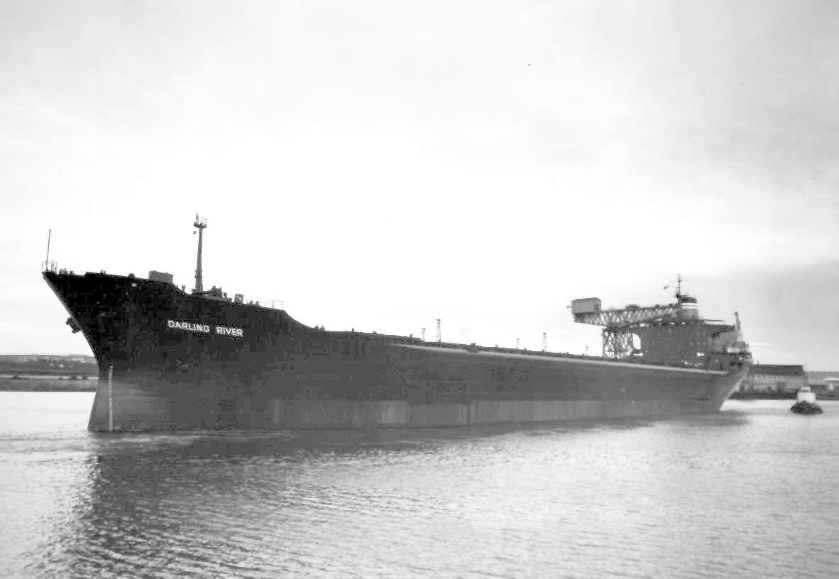 DARLING RIVER Built in 1966 by Whyalla Shipbuilding and Engineering works for the Australian National Line. IN 1979, vessel was sold to Malcome Collins (Australia) Pty Ltd, for demolition. In March 1979 she left Hobart in tow of tug 'East Sea' for Kaohsiung. On arri