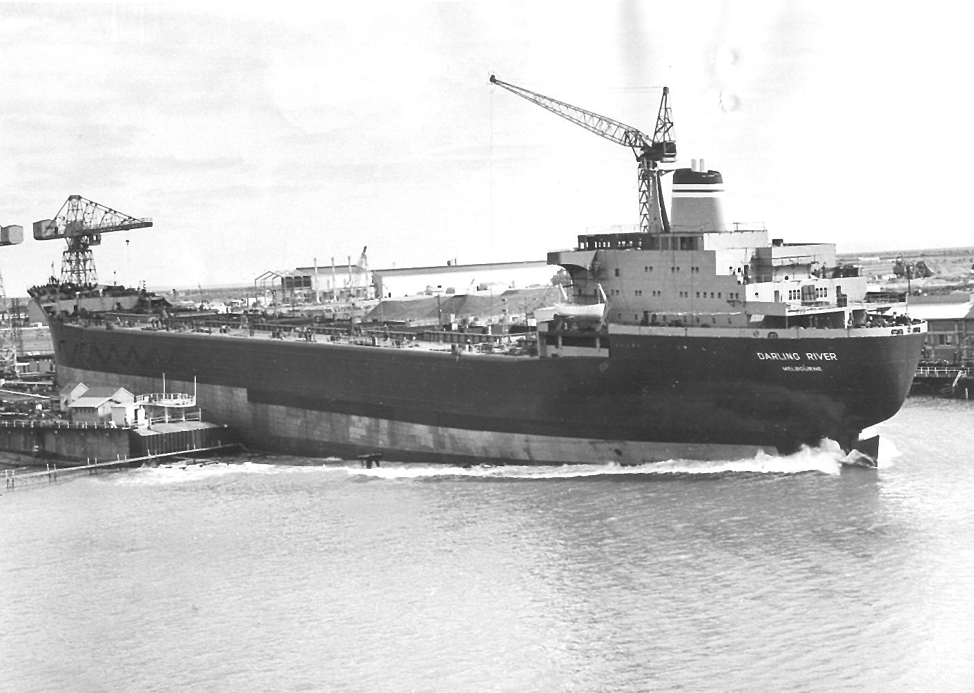DARLING RIVER Built in 1966 by Whyalla Shipbuilding and Engineering works for the Australian National Line. IN 1979, vessel was sold to Malcome Collins (Australia) Pty Ltd, for demolition. In March 1979 she left Hobart in tow of tug 'East Sea' for Kaohsiung. On arri