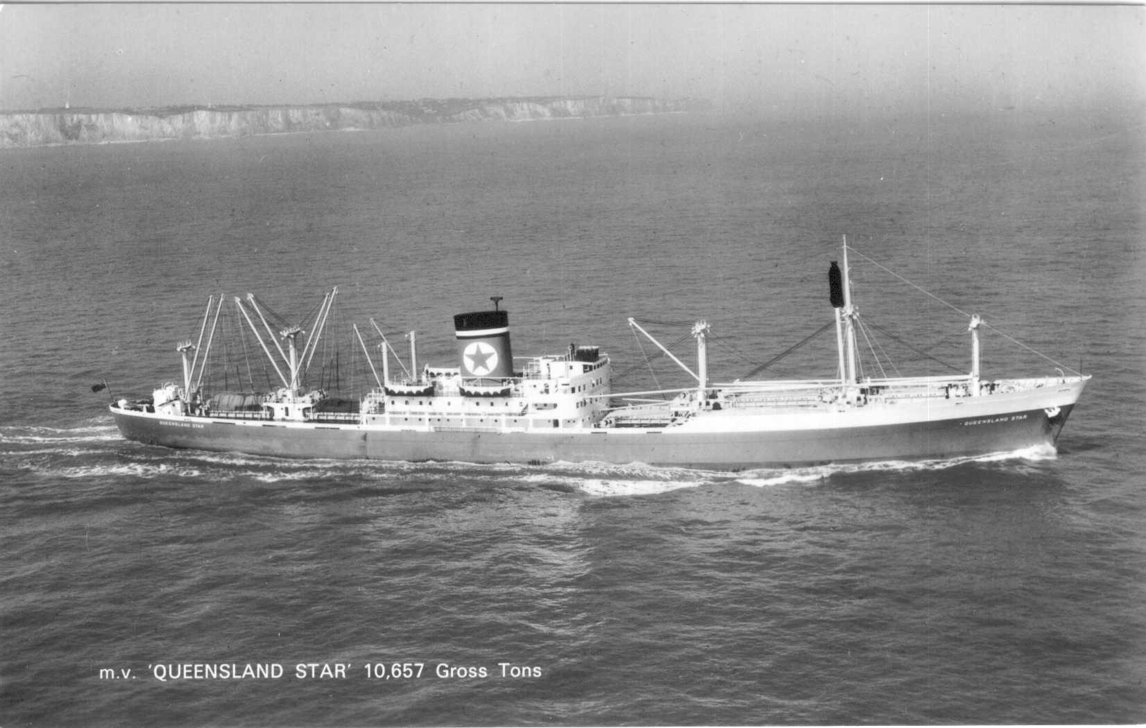 1957 Refrigerated vessel at sea