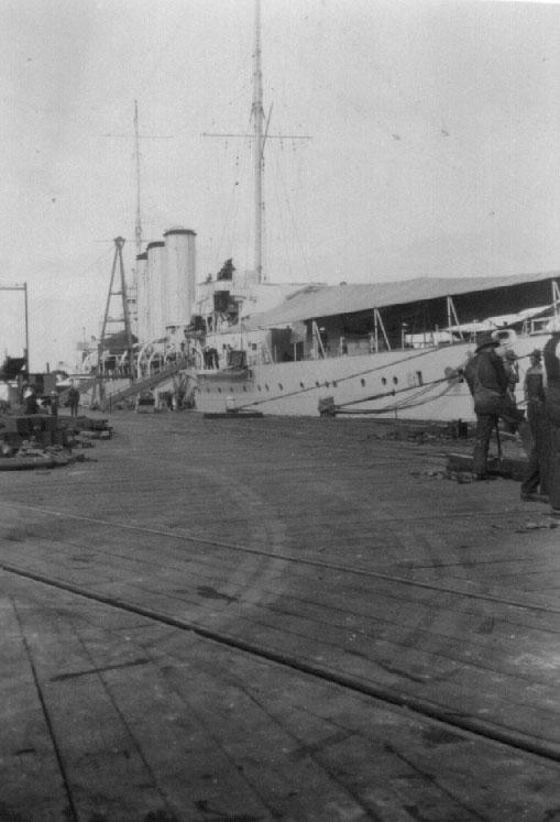 H.M.A.S "Australia", completed 1928, built by John Brown & Co, Clydebank.  In 1940 Australia was in operations against the Vichy French naval forces at Dakar.  In August 1942 she took part in assisting United States forces landing at Guadalcanal in the So