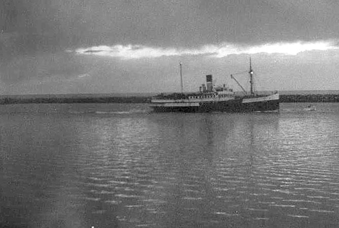 Steamship at sea