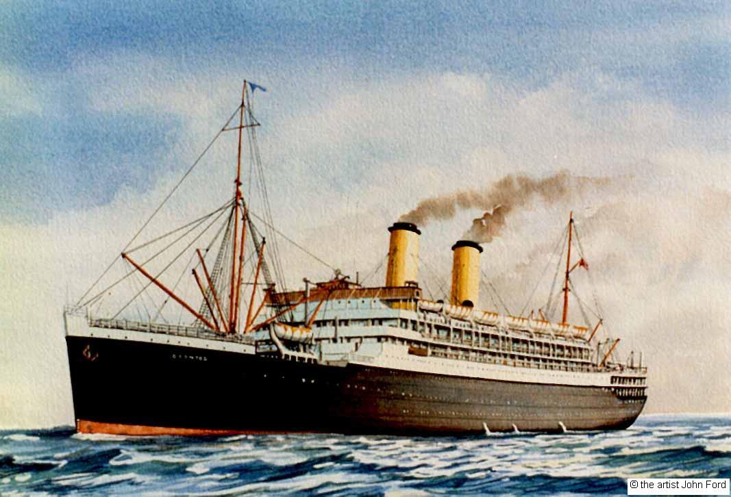 Image: Passenger ship with two funnels